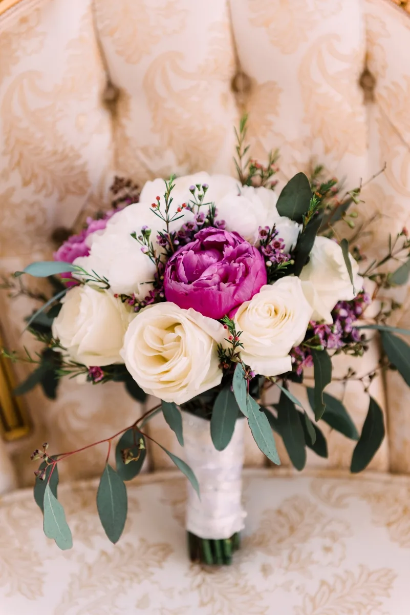All-white elegant Indian wedding reception decor, Chicagoland